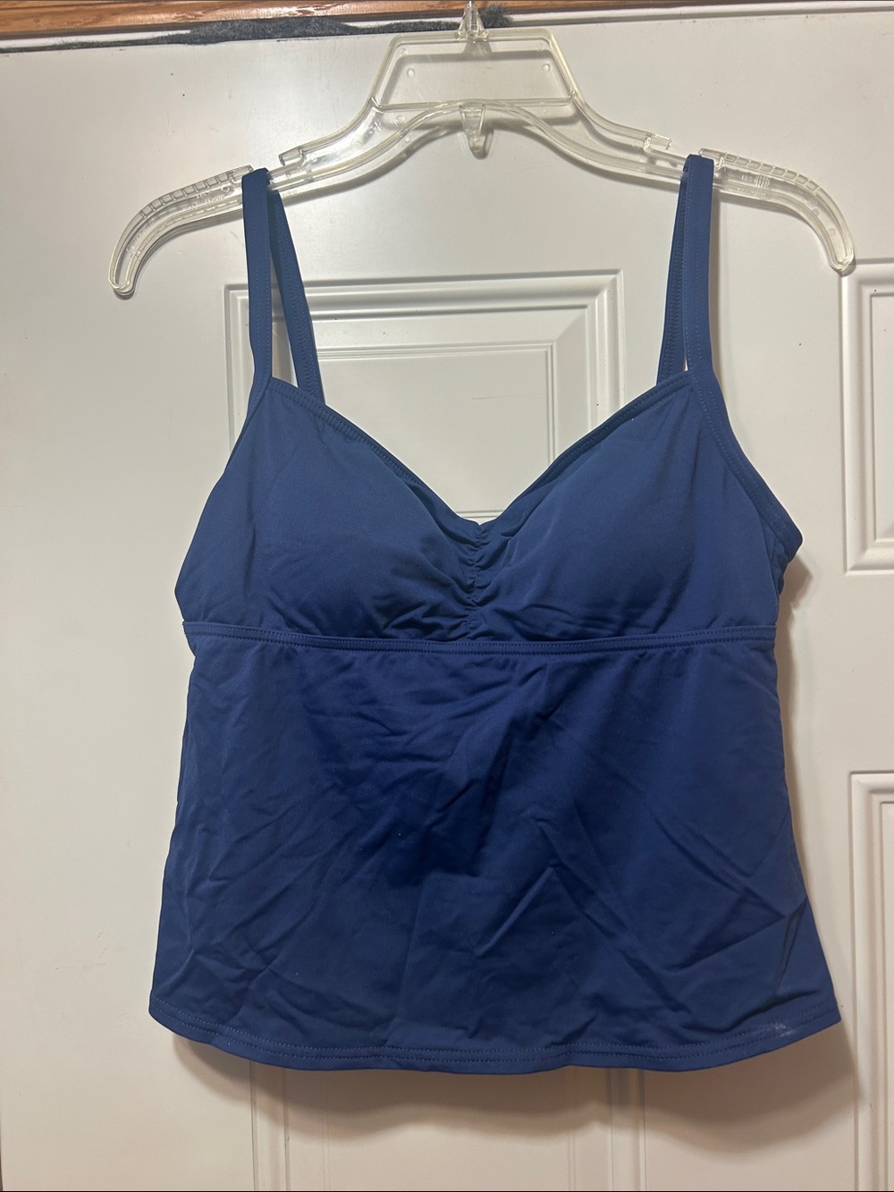 Blue Ruched Tankini Swim Top 10